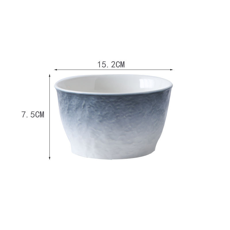 Tableware Bowl Household Combination Simple Personality Creative Single Soup Bowl Rice Bowl Dinner Plate Fish Plate Flavored Plate Soup Spoon