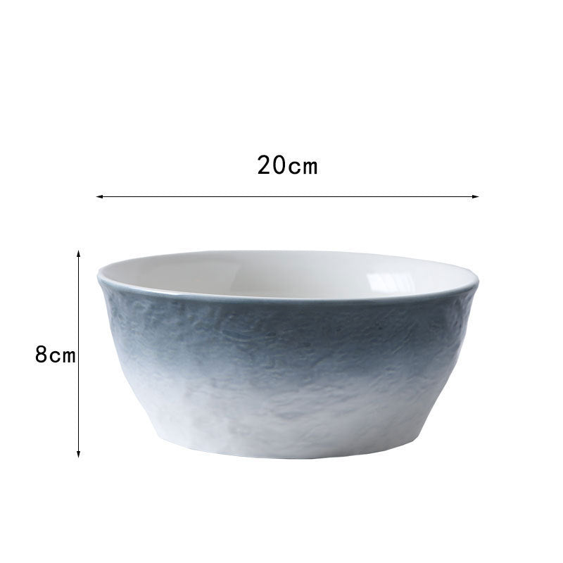 Tableware Bowl Household Combination Simple Personality Creative Single Soup Bowl Rice Bowl Dinner Plate Fish Plate Flavored Plate Soup Spoon