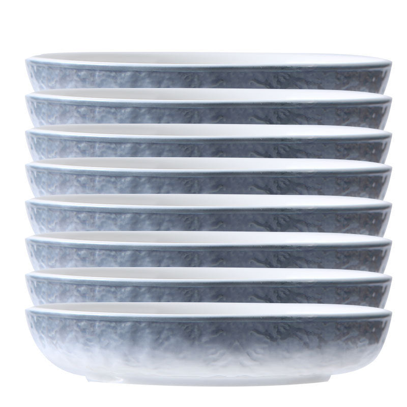 Tableware Bowl Household Combination Simple Personality Creative Single Soup Bowl Rice Bowl Dinner Plate Fish Plate Flavored Plate Soup Spoon