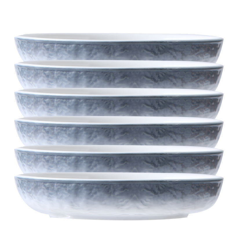 Tableware Bowl Household Combination Simple Personality Creative Single Soup Bowl Rice Bowl Dinner Plate Fish Plate Flavored Plate Soup Spoon